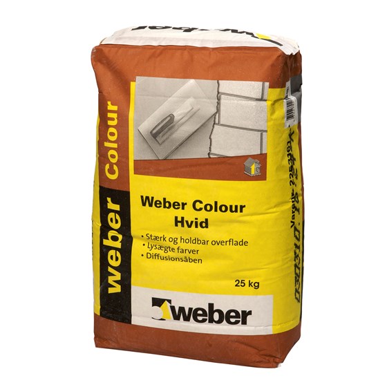 WEBER Colour Tyndpudsmørtel til Indendørs og Udendørs Brug - Størrelse: 25 kg, Farve: Grå