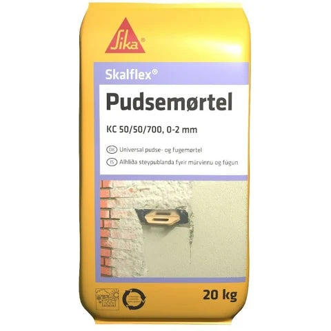 SKALFLEX Pudsemørtel 0–2 mm – Finpuds til Facade og Murværk