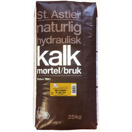 NORDISK NHL3,5 Mørtel - Ideel til Slutpudsning og Vandskuring - Størrelse: 25 kg