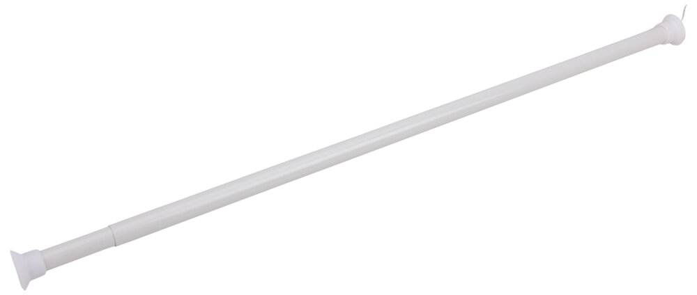 Justerbar Hvid Bruseforhængsstang - 70-120 cm, Ø22 cm