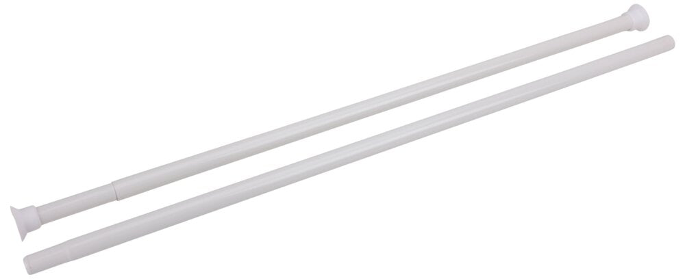 Justerbar Hvid Bruseforhængsstang - 110-200 cm, Ø22 cm