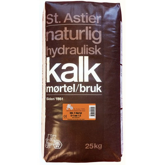 NORDISK NHL2 Mørtel 0-4 mm 1:2 (KKh 50/50/575) - Velegnet til Opmuring og Fugning - Størrelse: 25 kg