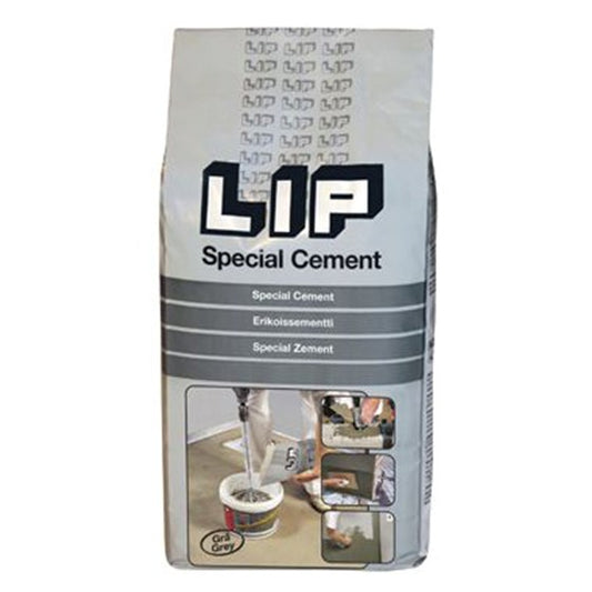 LIP Special Cement - Hurtighærdende Cement til Vandtætning og Reparation - Størrelse: 5 kg Farve: Grå