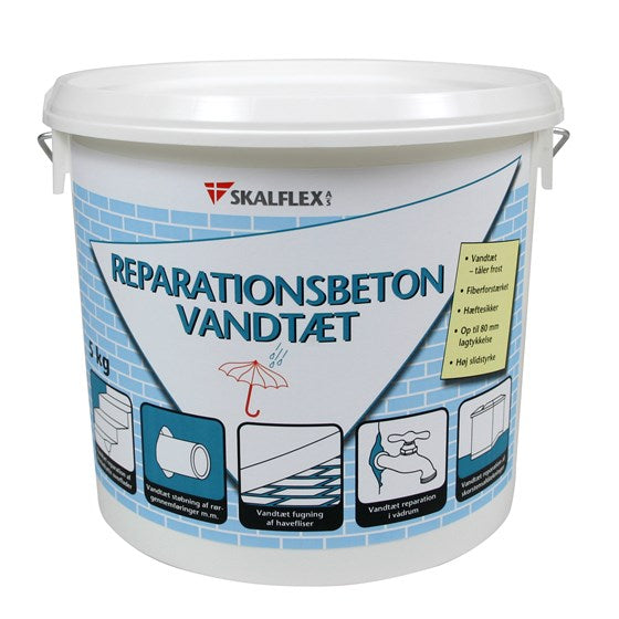 SKALFLEX Reparationsbeton Vandtæt: Slidstærk Beton til Effektive Reparationer - Størrelse: 5 kg