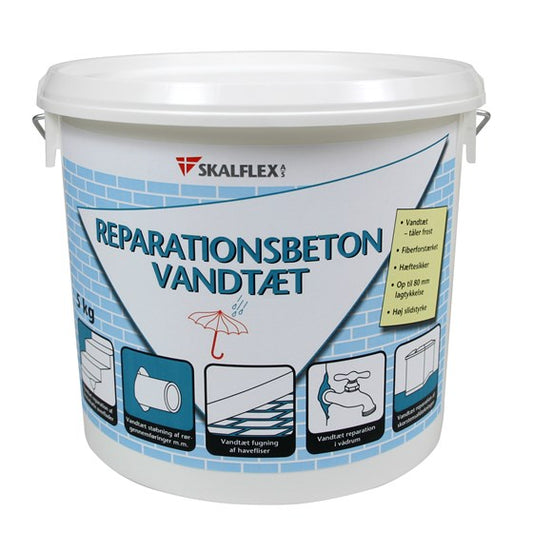 SKALFLEX Reparationsbeton Vandtæt: Slidstærk Beton til Effektive Reparationer - Størrelse: 5 kg