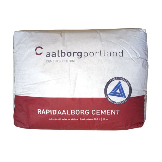Få Hurtig og Holdbar Bygning med RAPID AALBORG CEMENT - Størrelse: 25 kg