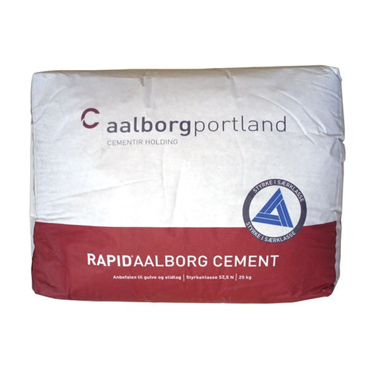 Få Hurtig og Holdbar Bygning med RAPID AALBORG CEMENT - Størrelse: 25 kg