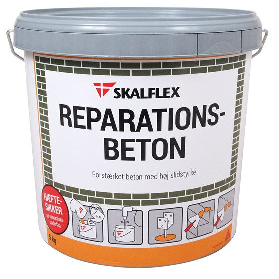 SKALFLEX Reparationsbeton: Slidstærk Beton til Betonreparationer - Størrelse: 5 kg