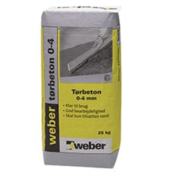 WEBER Tørbeton 0-4 mm 25 kg - Let at Blande, Stærk og Miljøvenlig