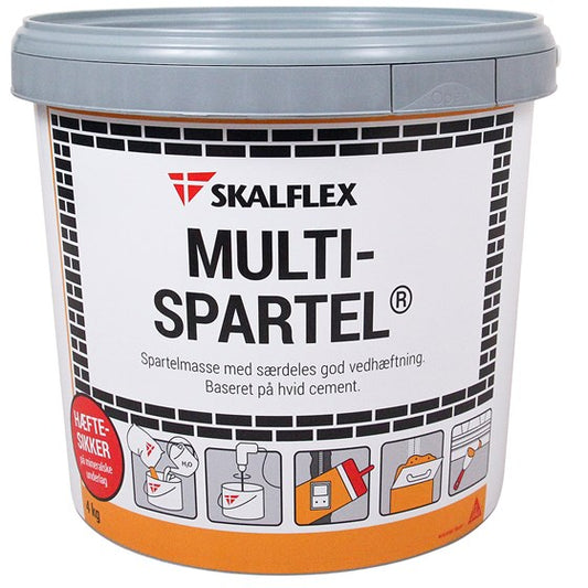 Skalflex Multispartel - Alsindig og Vandfast Spartelmasse - Størrelse: 4 kg, Farve: Hvid