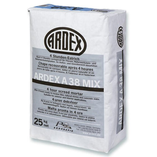 ARDEX A38 Mix Cementpudslag - Hurtighærdende og Svindoptimeret - Størrelse: 25 kg