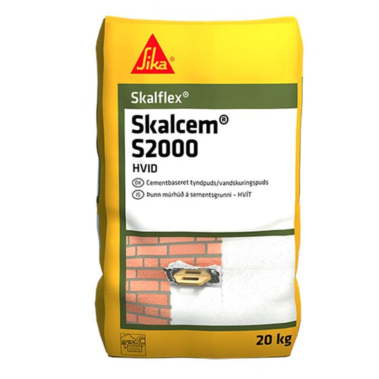 SKALFLEX Skalcem S2000 Vandskuringsmørtel 01 - Indfarvet og Holdbart - Størrelse: 20 kg