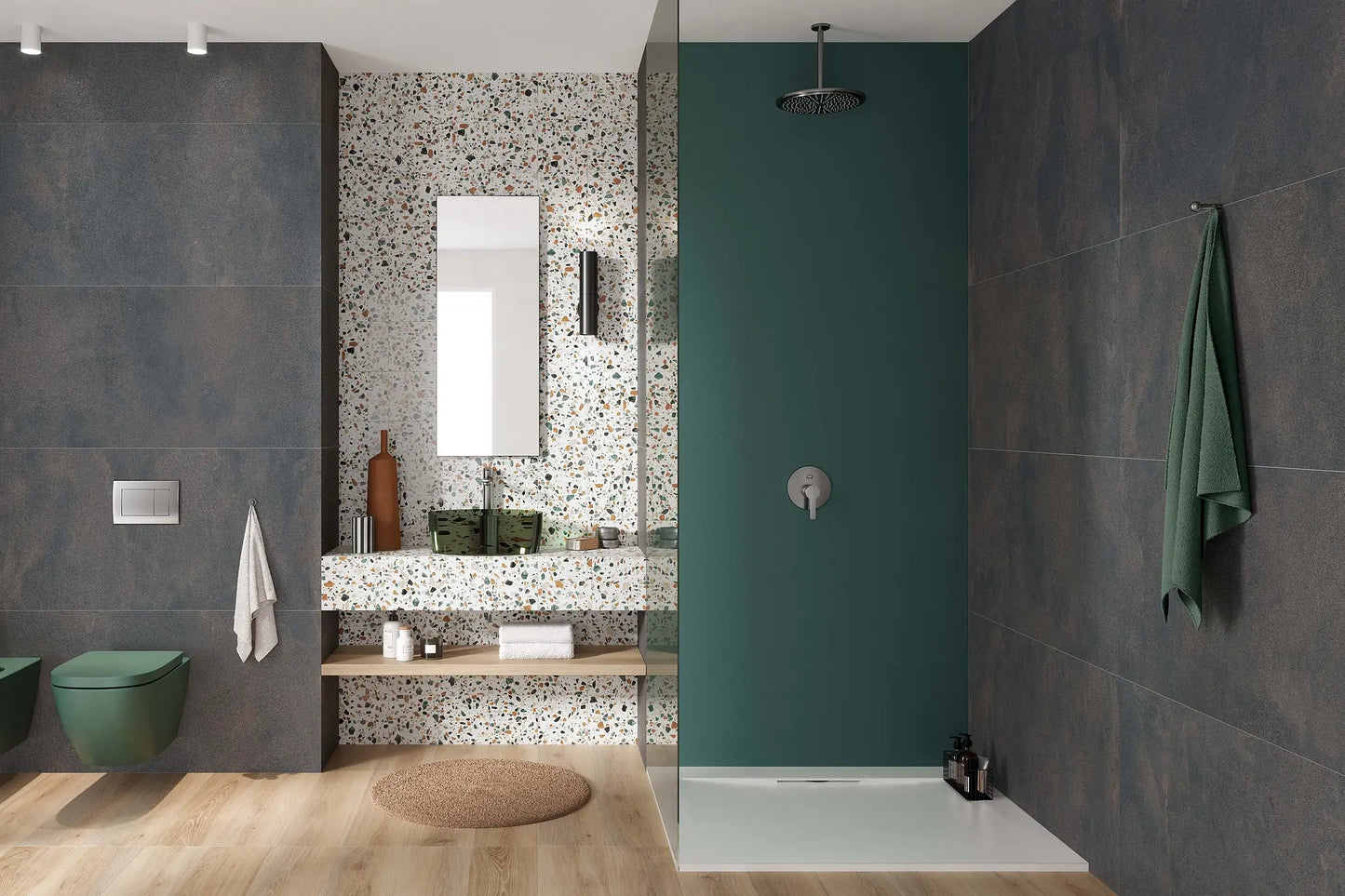 Play Drops Multiwhite 20x20 – Italiensk terrazzo flise i topkvalitet til moderne hjem | Flisebutik.dk